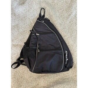Athletico Sling Bag Crossbody Backpack for Pickleball Tennis Racketball - Black